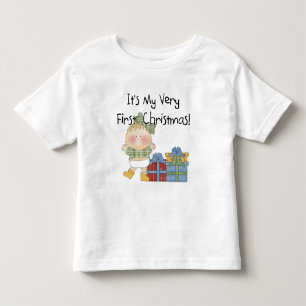 Girl with Presents 1st Christmas Tshirts and Gifts