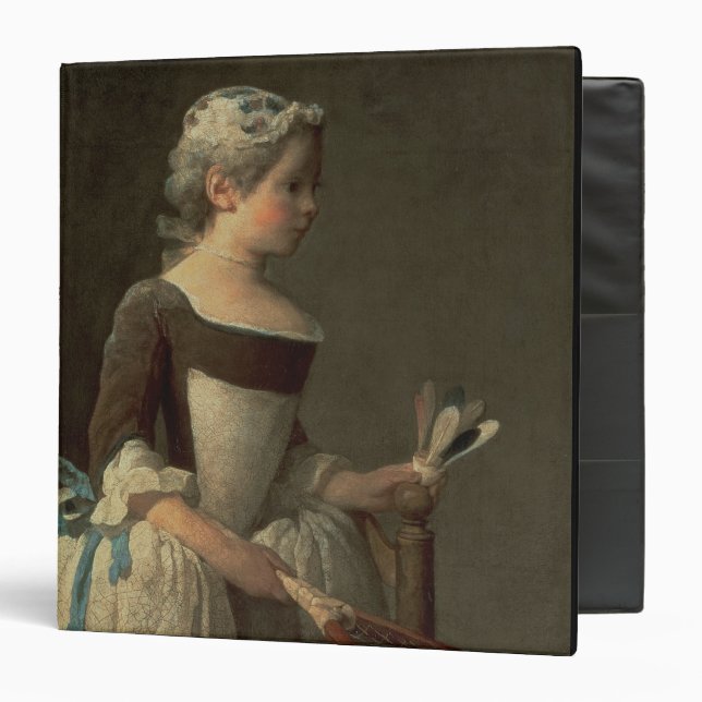 Girl with Racket and Shuttlecock Binder (Front/Inside)