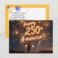 Girl With Sparklers For America's 250th Birthday