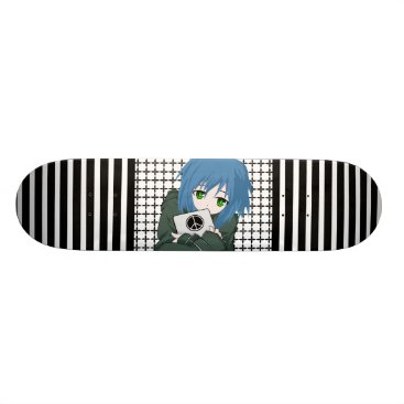 Girl with Tablet Skateboard