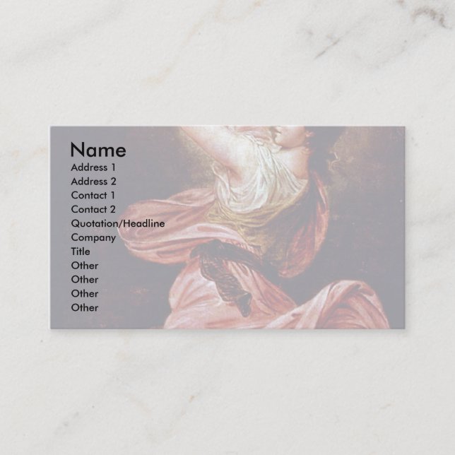 Girl With Tambourine By Rode Bernhard Business Card (Front)