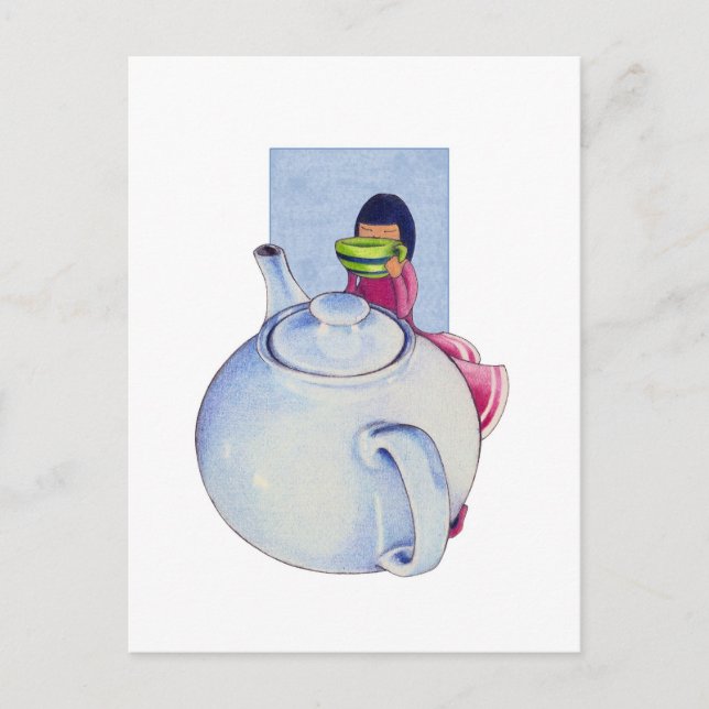 Girl with Tea Postcard (Front)