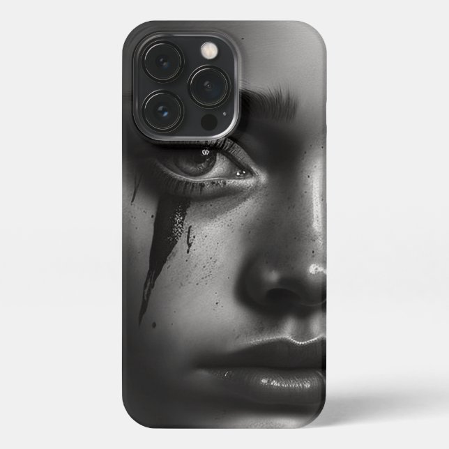 Girl with tears iPhone case (Back)