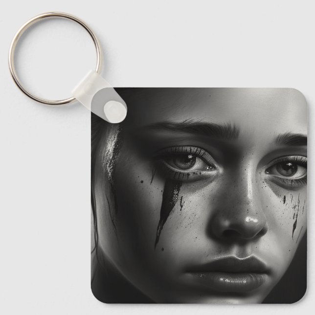 Girl with tears keychain (Front)