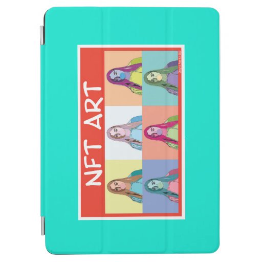girl with the bubble NFT ART sqrbll ipad case
