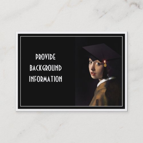 Girl with the Graduation Hat Business Card Template