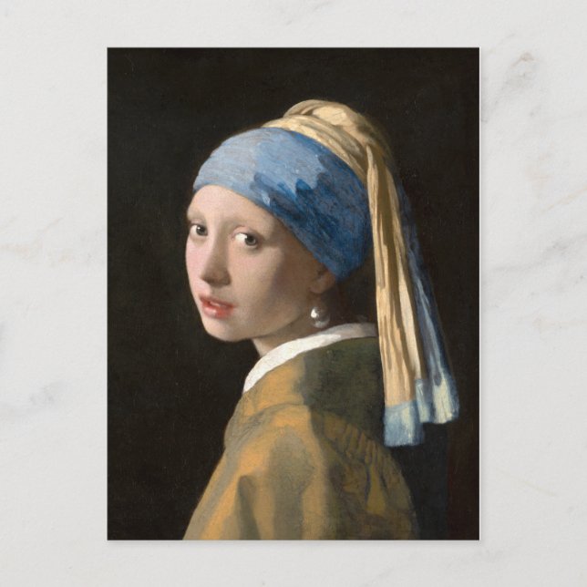 Girl with the pearl earring - Johannes Vermeer Postcard (Front)