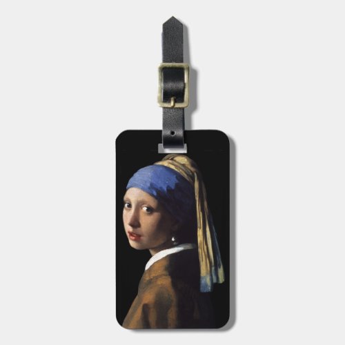 girl with the pearl earring luggage tag