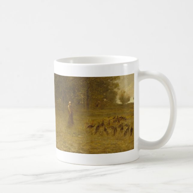 Girl with Turkeys Coffee Mug (Right)
