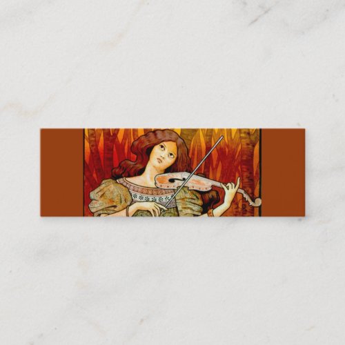 Girl With Violin Business Card