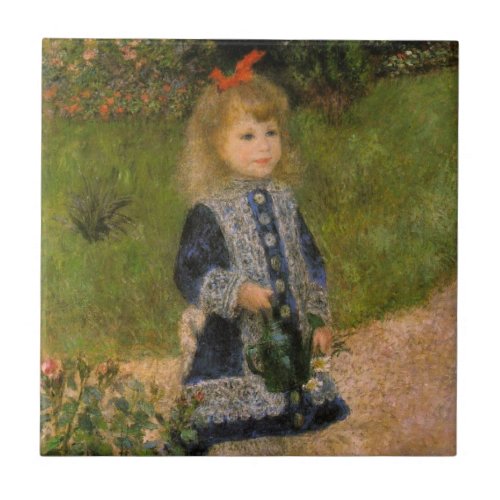 Girl with Watercan by Renoir Ceramic Tile