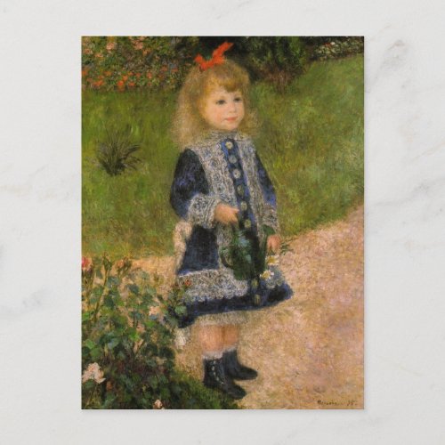 Girl with Watercan by Renoir Postcard