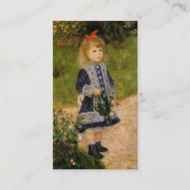 Girl with Watering Can Business Card (Front)