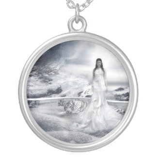 girl with white tiger necklace