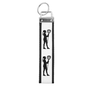 Girl/Woman Lacrosse Goalie Silhouette Keychain