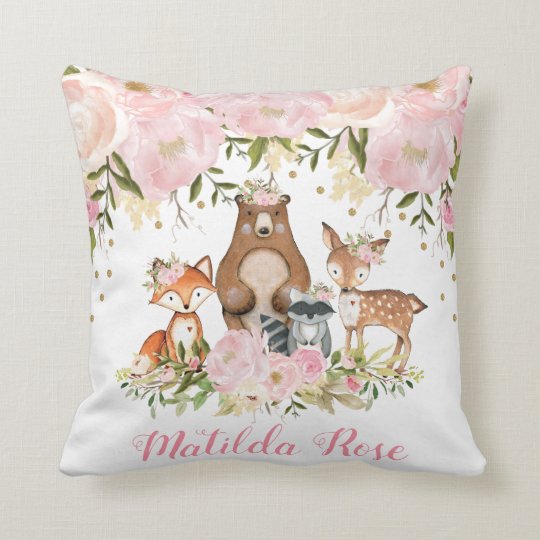 Woodland Animals Forest Nursery Decor Throw Pillow Woodland Animals Forest Nursery Decor Throw Pillow
