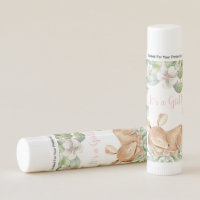 Girl Woodland Deer Baby Shower Lip Balm Favors