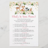 Girl Woodland Floral What's In Your Phone Game (Front)