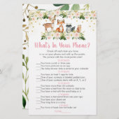 Girl Woodland Floral What's In Your Phone Game (Front/Back)