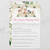 Girl Woodland Floral Who Knows Mommy Best Game (Front/Back)