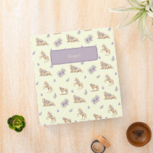 Girl Yellow Purple Horse Floral Pattern