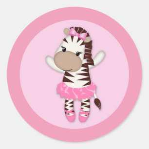 GIRL ZEBRA Tu Tu Cute Baby Shower sticker TTC #12