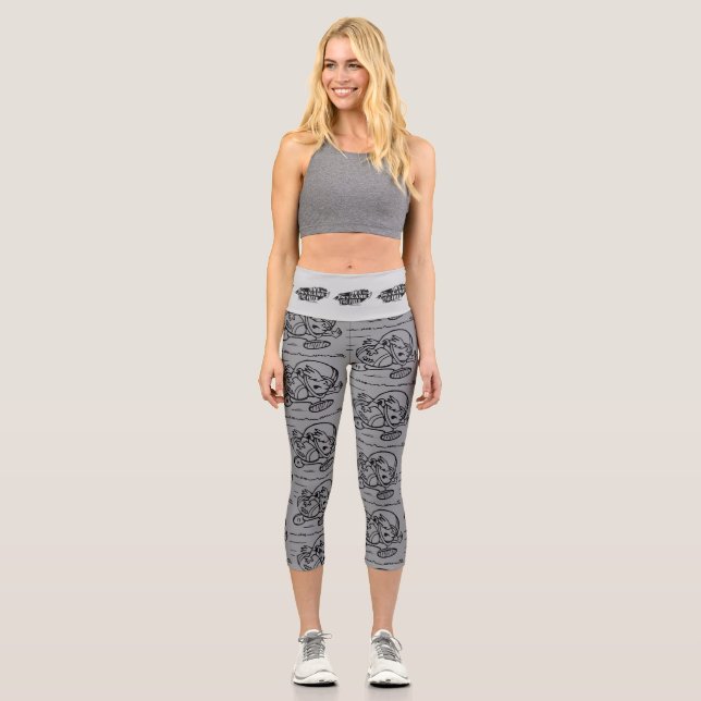 Girlballer Cartoon  Capri Leggings (Front)