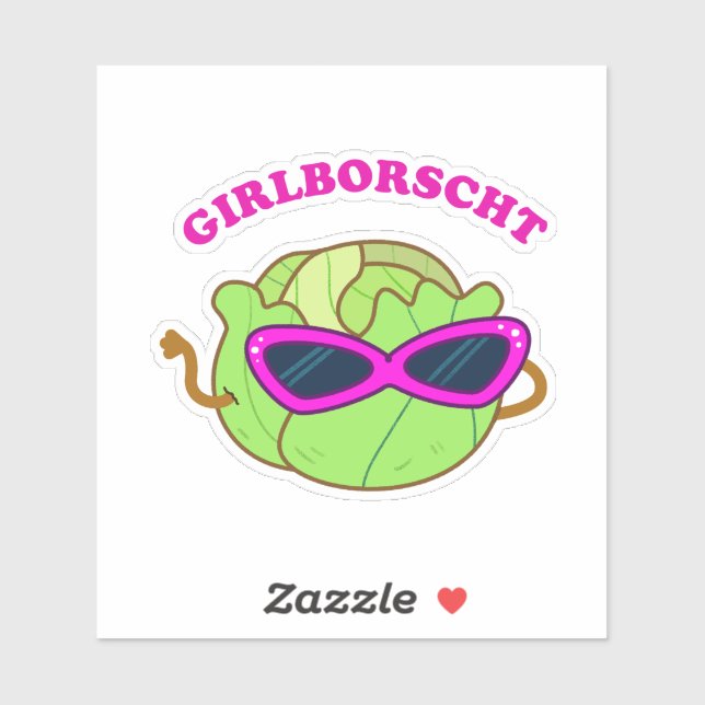 Girlborscht Fabulous Vegetable Pun Die-Cut Sticker (Sheet)