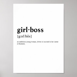 Girlboss - Dictionary meaning Poster