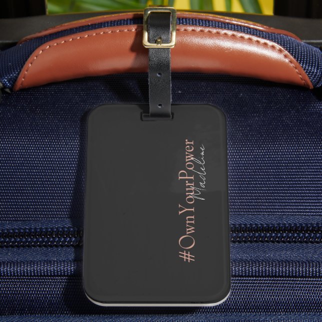 Girlboss Empowerment Gift - Personalized Name  Luggage Tag (Front Insitu 2)