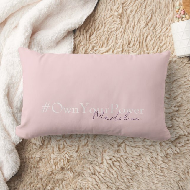 Girlboss Empowerment Gift - Personalized Name  Lumbar Pillow (Blanket)