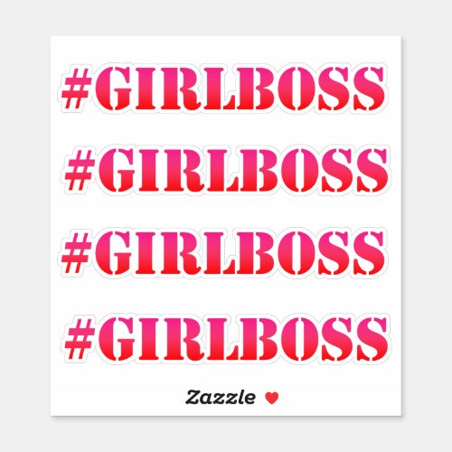GirlBoss _ Fun Girlpower Quote Sticker