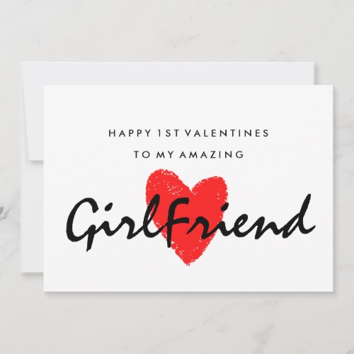 Girlfriend 1st Valentines Card