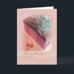 Girlfriend Birthday Card, Pink, Present with Bow Card<br><div class="desc">This beautiful birthday present with hearts will let your girlfriend know how much you care and love her.</div>