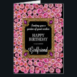 Girlfriend Birthday Pink Daisies<br><div class="desc">A floral birthday card for your girlfriend. This elegant birthday card showcases a delicate scattering of soft pink daisies, symbolizing beauty, grace, and joy. The light and airy floral design brings a touch of nature’s charm, perfect for celebrating a special day with warmth and love. The cheerful flowers evoke feelings...</div>
