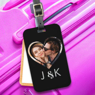 Girlfriend Boyfriend Dating Couple Photo Collage Luggage Tag