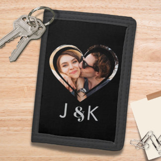 Girlfriend Boyfriend Dating Couple Photo Collage Trifold Wallet