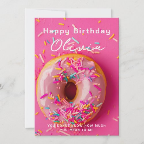 Girlfriend Boyfriend Donut Doughnut Birthday Card