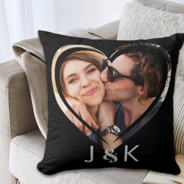 Girlfriend Boyfriend Photo Collage Dating Couple  Throw Pillow (Girlfriend Boyfriend Photo Collage Dating Couple Throw Pillow)