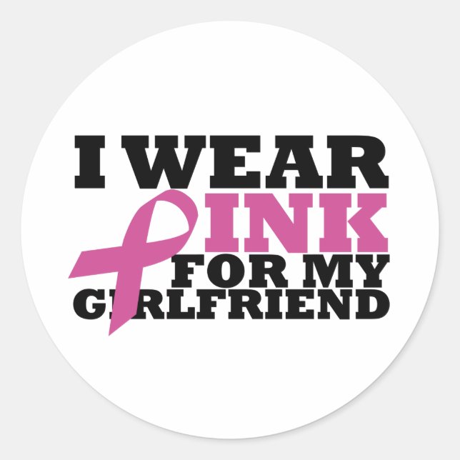 girlfriend classic round sticker (Front)