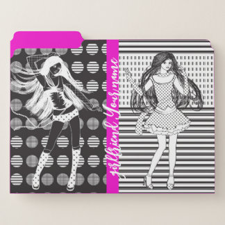 girlfriend dancer file folder