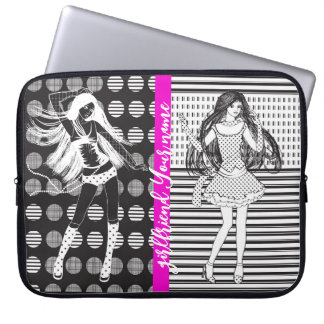 girlfriend dancer laptop sleeve