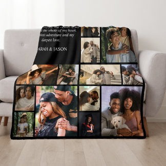 Girlfriend Definition Photo Collage Fleece Blanket
