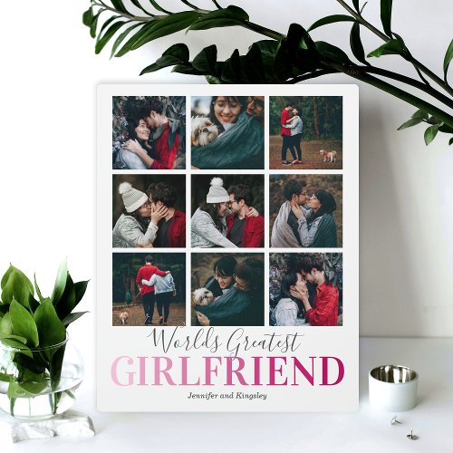Girlfriend Gift  Worlds Greatest Photo Plaque
