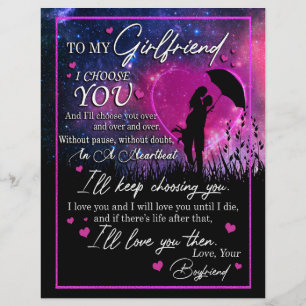 Girlfriend Gifts Letter To My Girlfriend Letterhead