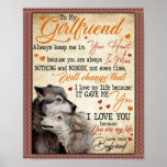 Girlfriend Gifts | Letter To My Girlfriend Poster<br><div class="desc">Girlfriend Gifts | To My Girlfriend Always Keeps Me In Your Heart Because You Are Always In Mine Love From Boyfriend</div>