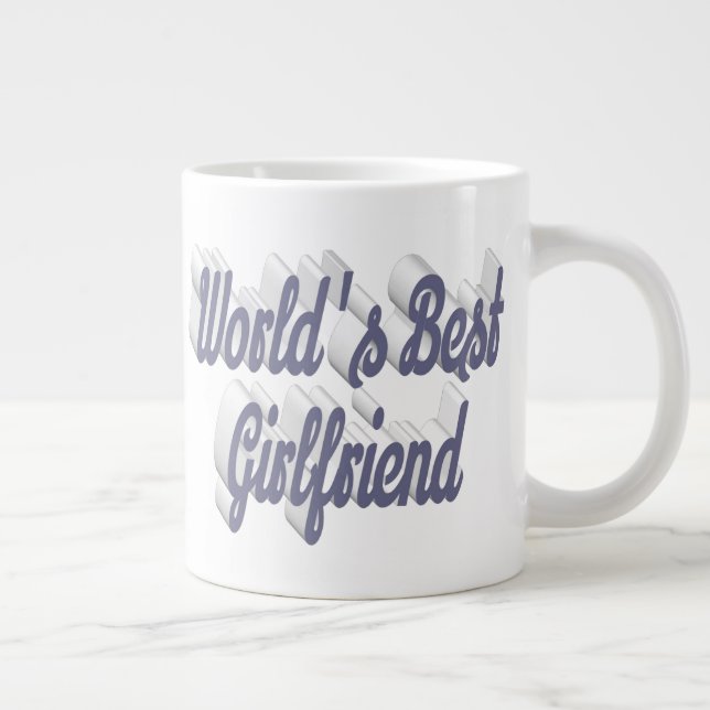 Girlfriend gray half script giant coffee mug (Right)