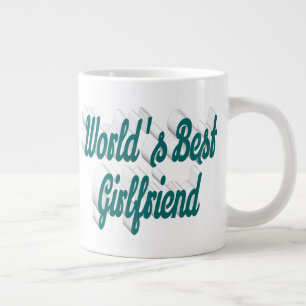 Girlfriend green half script giant coffee mug