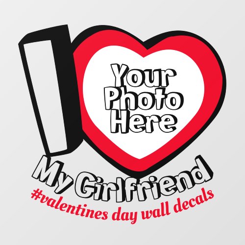 Girlfriend Photo Heart Love Wall Decal