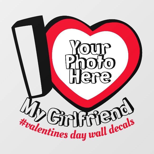 Girlfriend Photo Heart Love Wall Decal